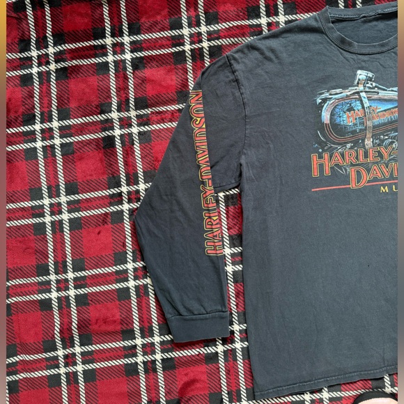 Harley Davidson Men's LS Reflection Tee - Picture 4 of 14